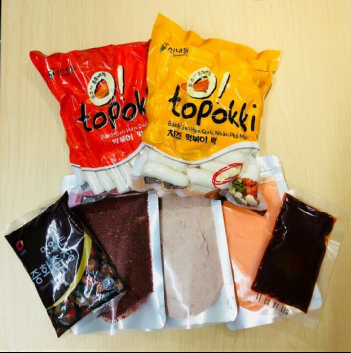 500g bánh gạo tokbokki +500g tokbokki phô mai+100g bột phô mai+100g sốt_minhnhatfood