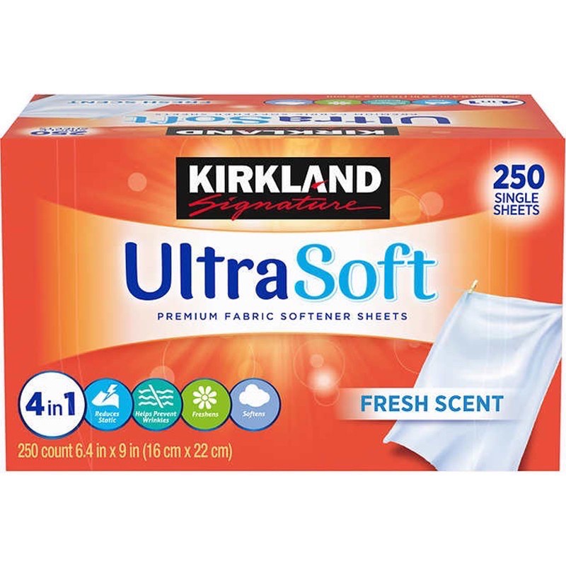 Giấy Thơm Quần Áo Kirkland Ultra Soft 4 in 1 250 tờ - Mỹ