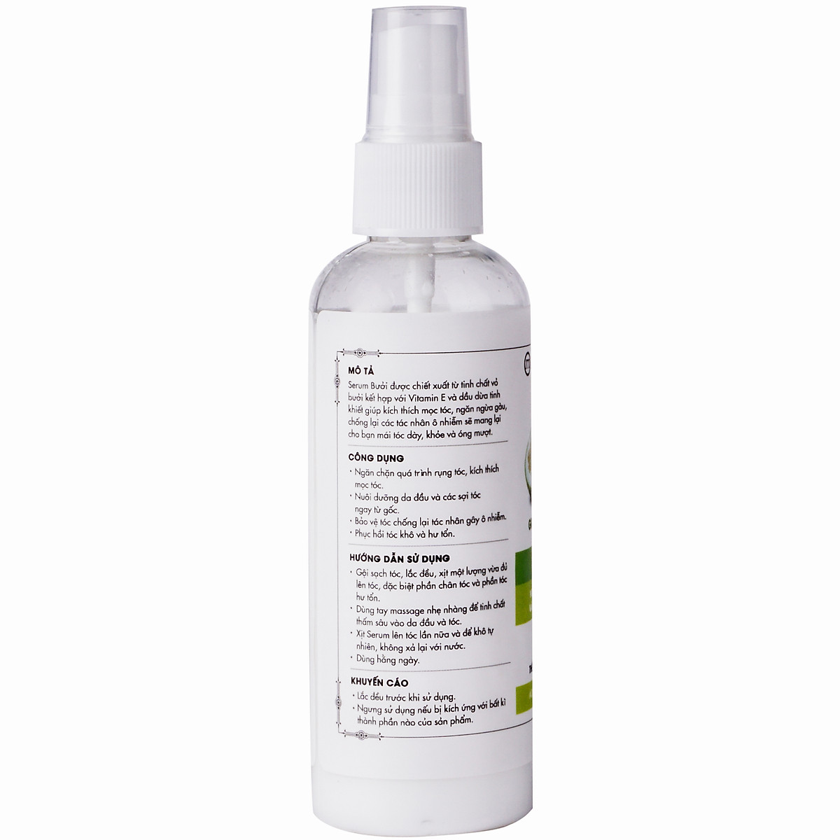 Serum Tinh Dầu Milaganics Vỏ Bưởi 100ml