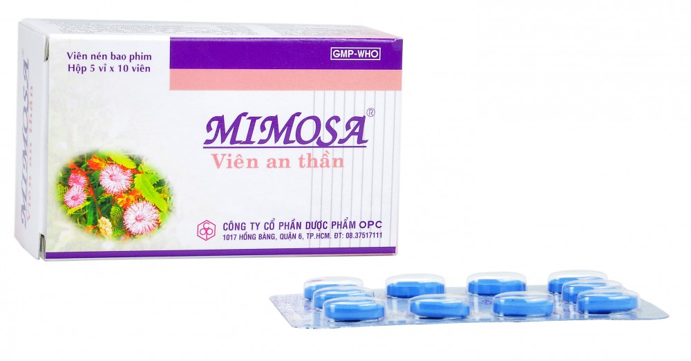 Mimosa Viên An Thần hỗ trợ trị mất ngủ, suy nhược (5 vỉ x 10 viên)