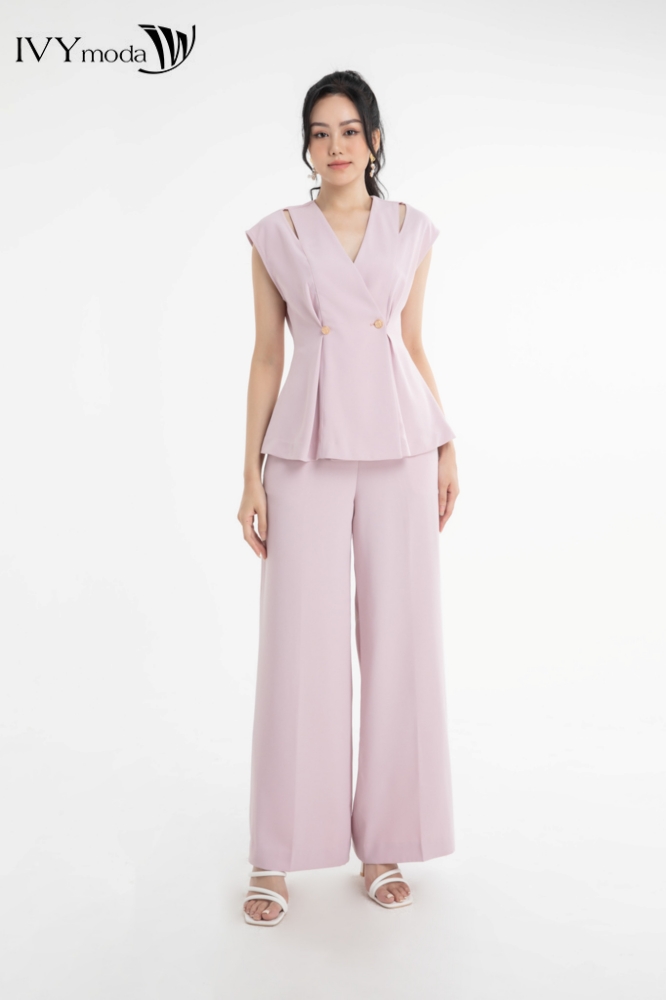 [SINH NHẬT SALE XỊN | VOUCHER GIẢM 100K - MUA 3 GIẢM THÊM 10%] Áo Peplum xẻ vai IVY moda MS 16M7696