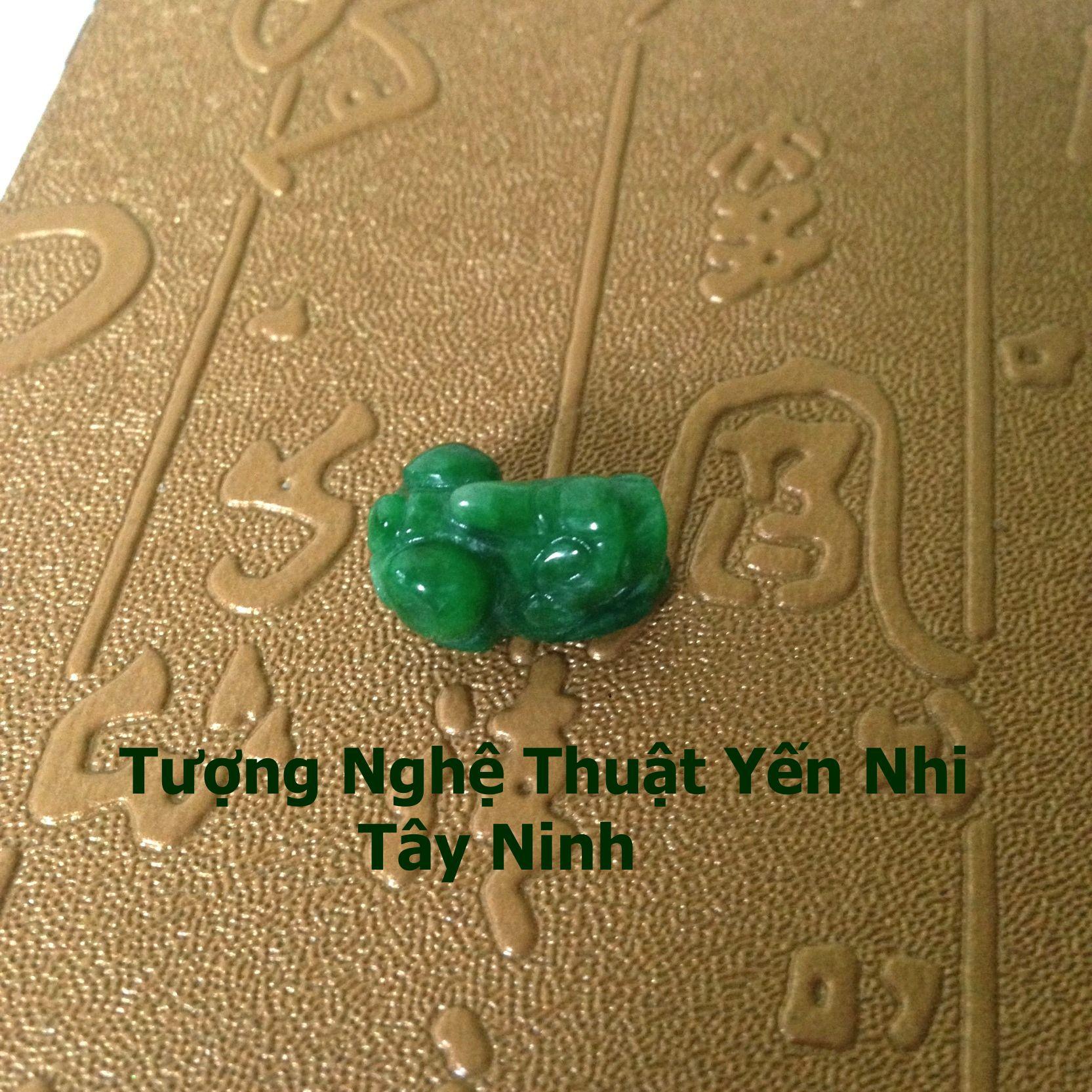 Mặt Nhẫn Tỳ Hưu Đá Cẩm Thạch mặt 1,7x1,2cm