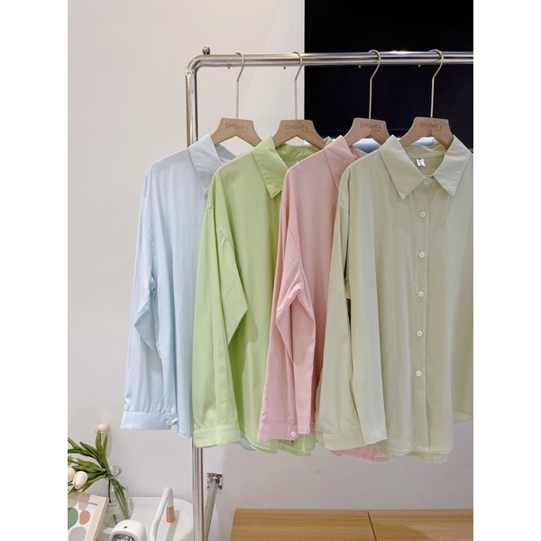 [3-5/8 Hoàn Tiền 25%]Áo sơ mi tone màu pastel SM7