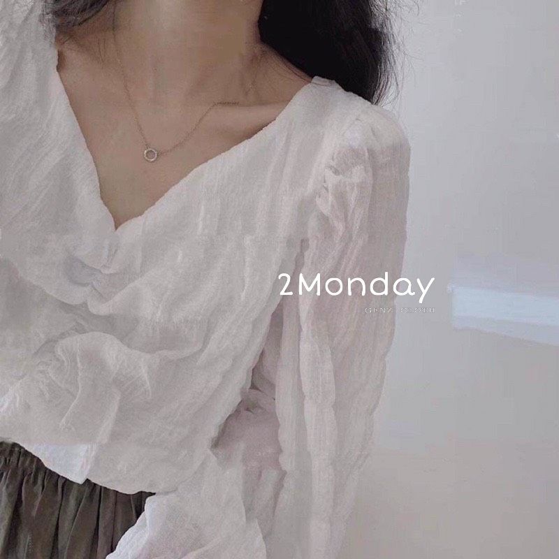 [Ảnh thật/Video] Set đồ xinh áo nhún bèo và quần short bo gấu bèo