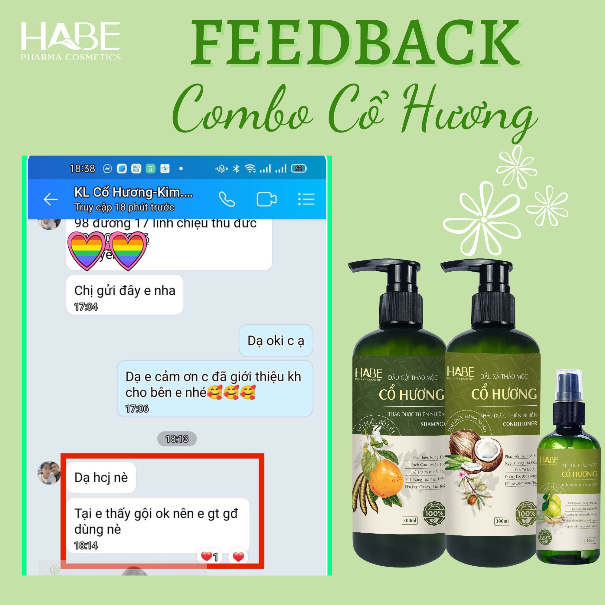 Combo Gội Xả Xịt Cổ Hương