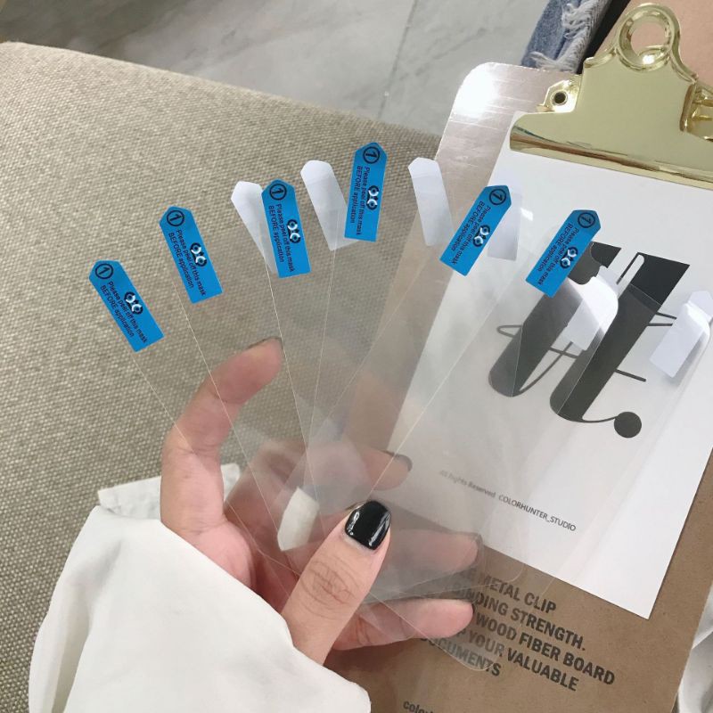Miếng dán PET dẻo Mặt Trước iphone Trong Suốt & Nhám full mã (tặng giấy lau 1-2)