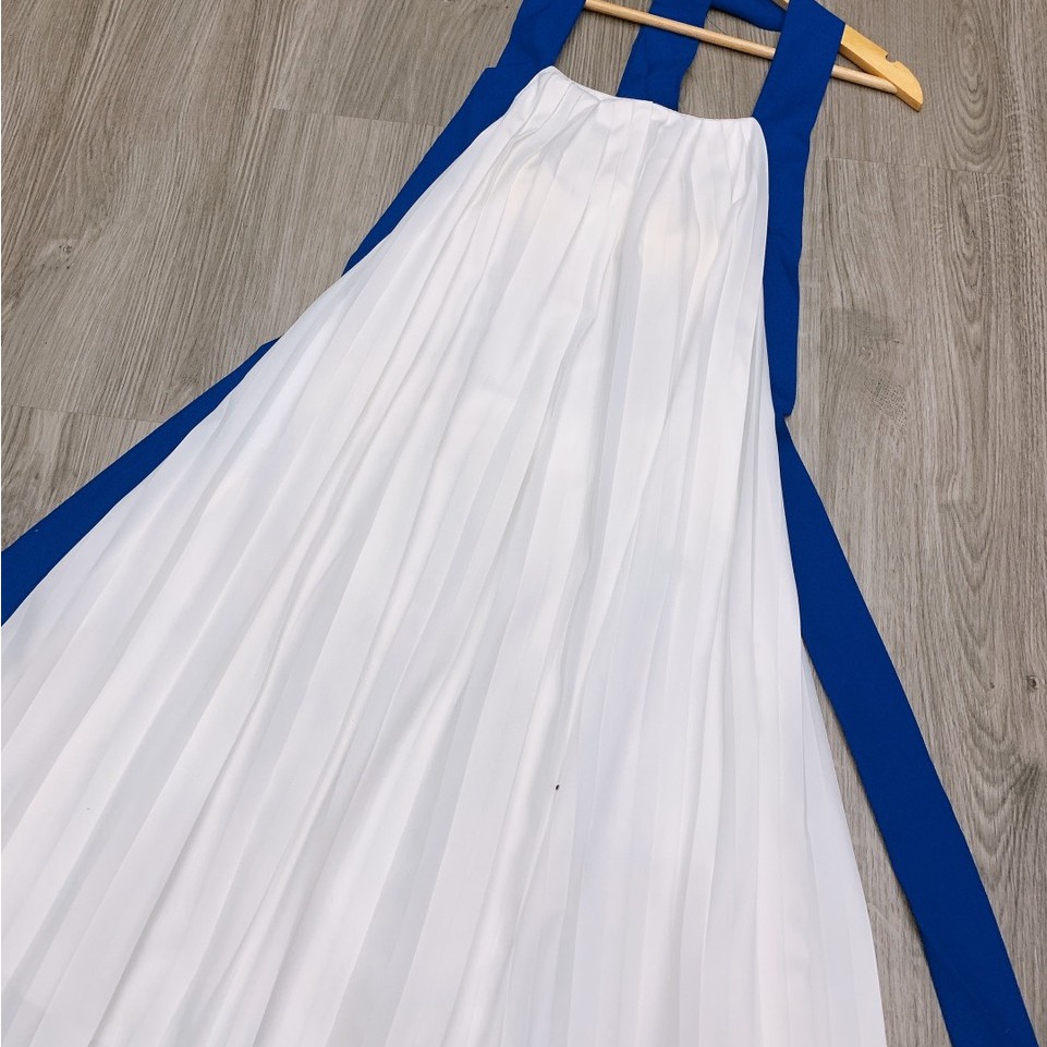 [HCM][FREESHIP] Đầm maxi đi biển maxi dập ly dây xanh