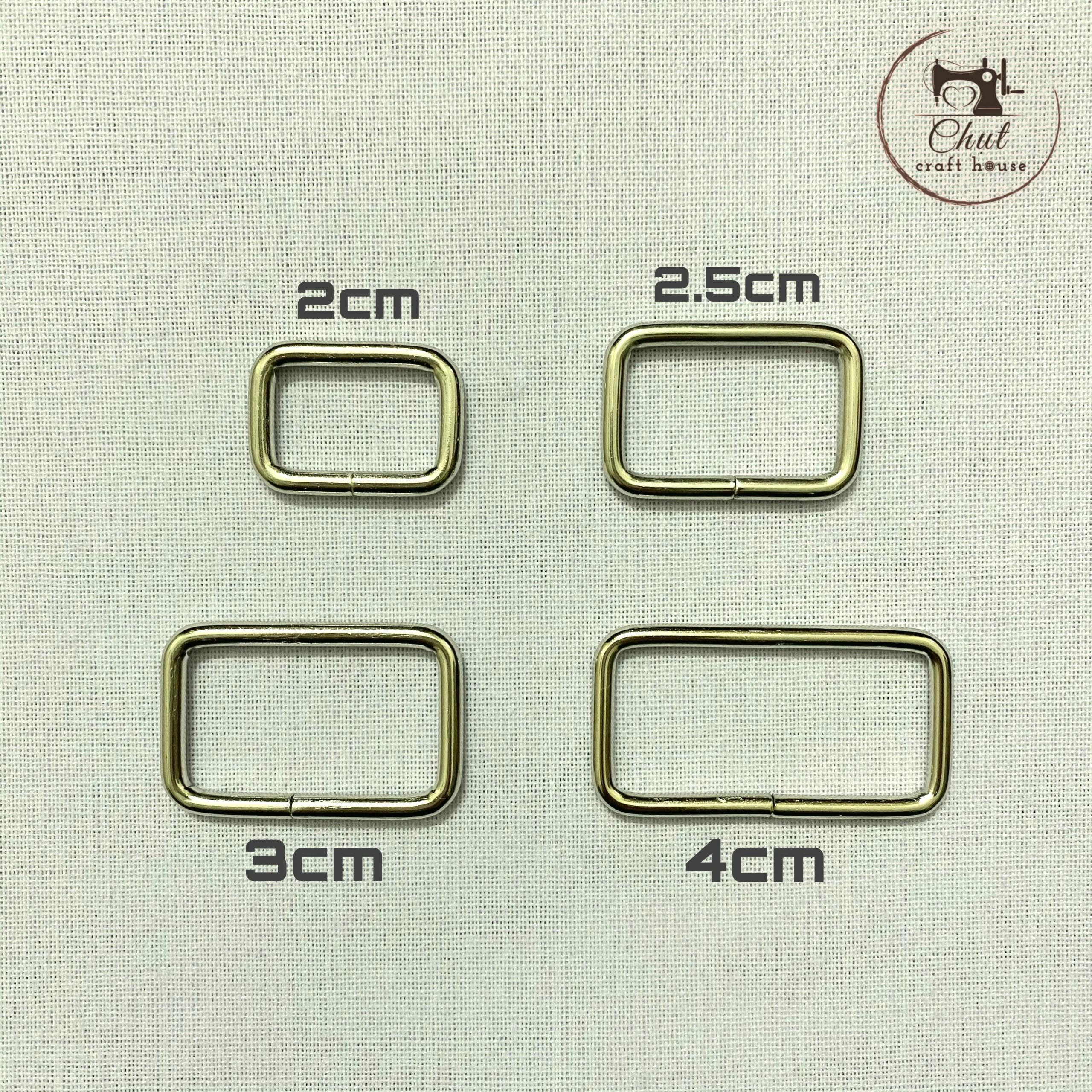 [Giá xưởng - SET 4 chiếc] Khoen chữ nhật BẠC - Đủ size dùng cho may túi