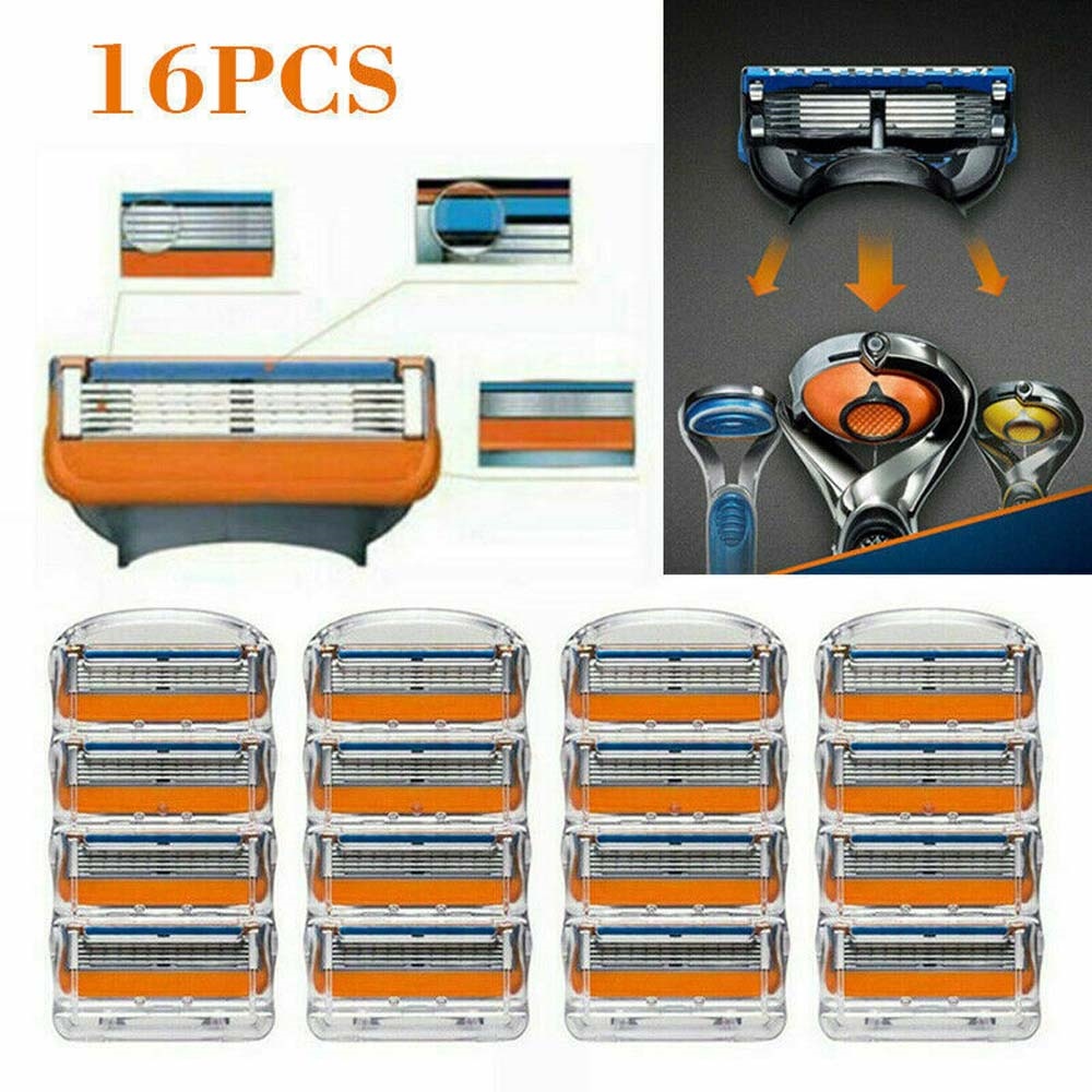 【Free shipping】 16Pcs For Gillette Fusion 5 Layer Men Razor Blade Refills Replacement Gift