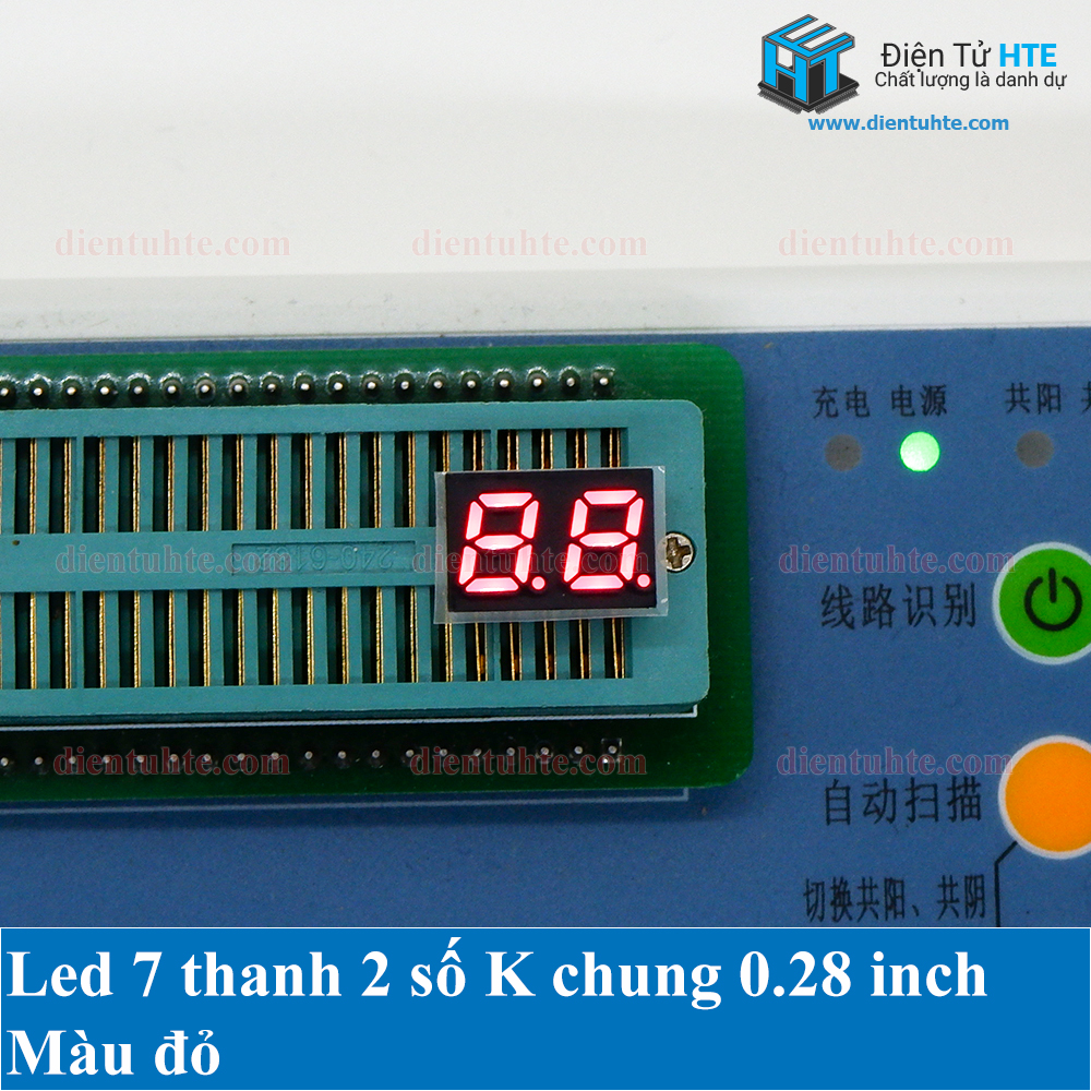 Bộ 2 Led 7 thanh 2 số K chung 0.28 inch (có nhiều màu)