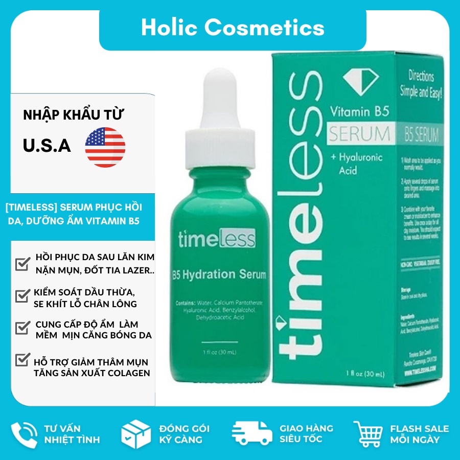 [Timeless] Serum phục hồi da, dưỡng ẩm Vitamin B5
