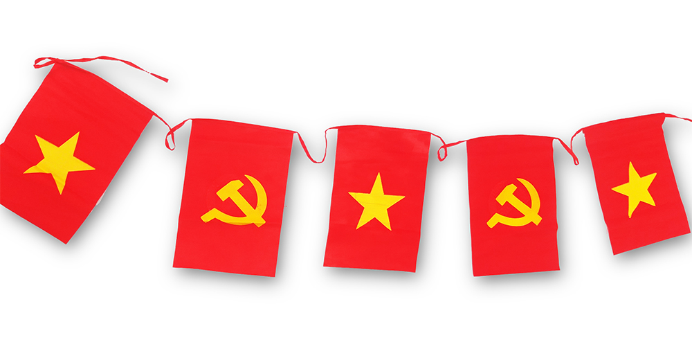 Cờ dây sao vàng - búa liềm dây 10 mét
