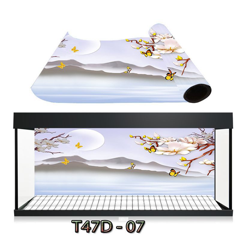 Painting 3D stickers fish tank aquarium decoration aquarium super beautiful, integrated glue available on surface painting print UV technology, size paintings varied according to requirements tank