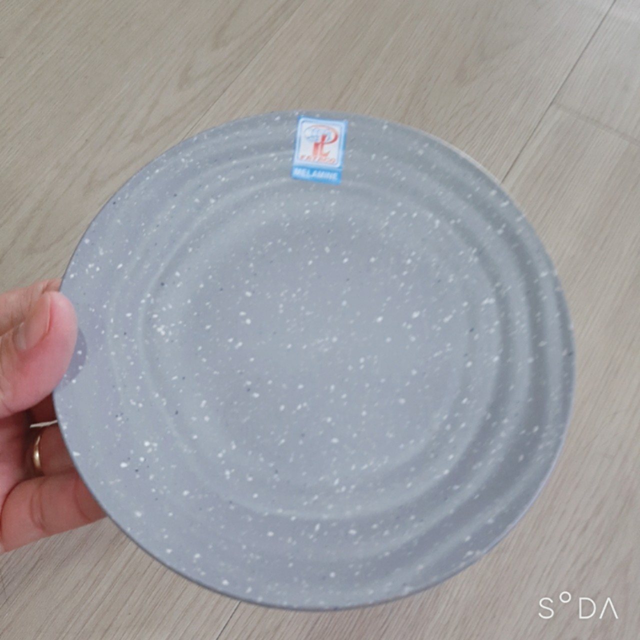 Dĩa tròn DCG 06N nhựa Melamine đĩa nhựa Melami nhám Xám Cao cấp