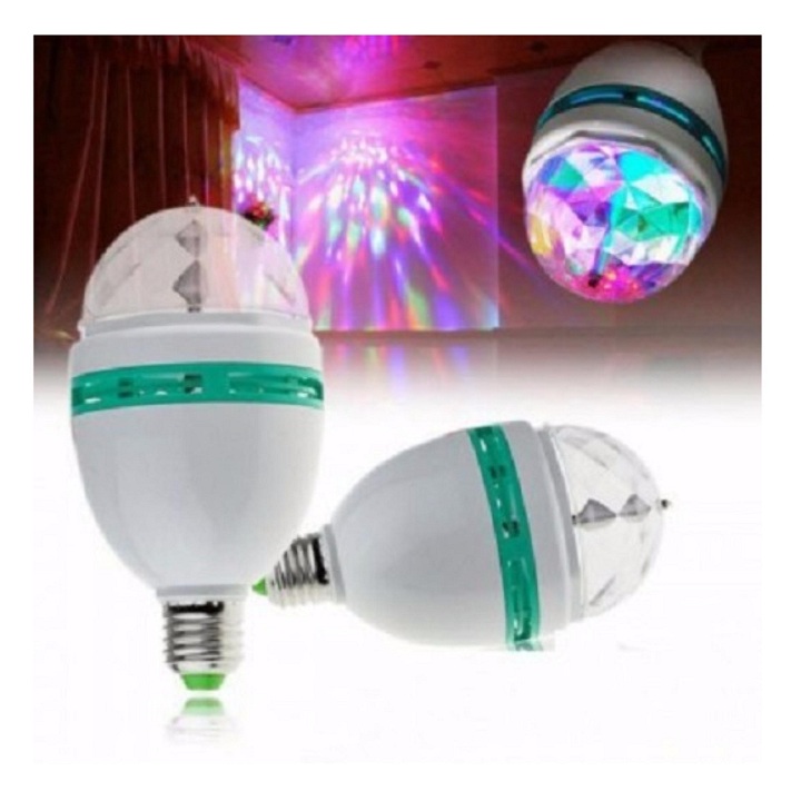 Đèn Led 7 Màu Xoay Lung Linh Chuôi E27