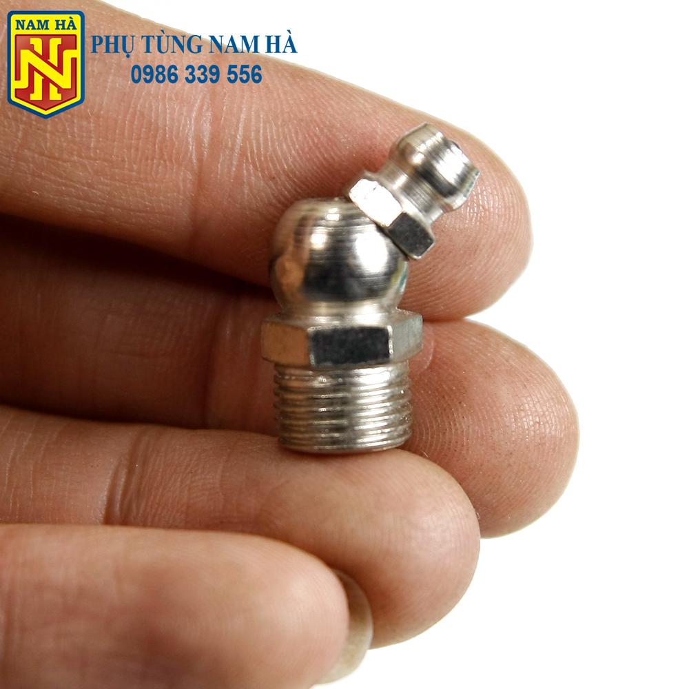 (Loại tốt) - 5 Vú bơm mỡ bò M10 cong 45