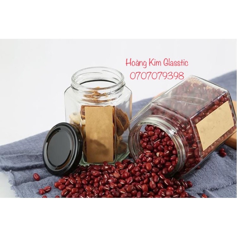 [HCM]LỌ THUỶ TINH LỤC GIÁC 180ml nắp thiết