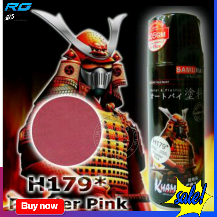 Sơn Xịt Xe Máy SAMURAI H179 Màu Hồng Phấn -  400ML