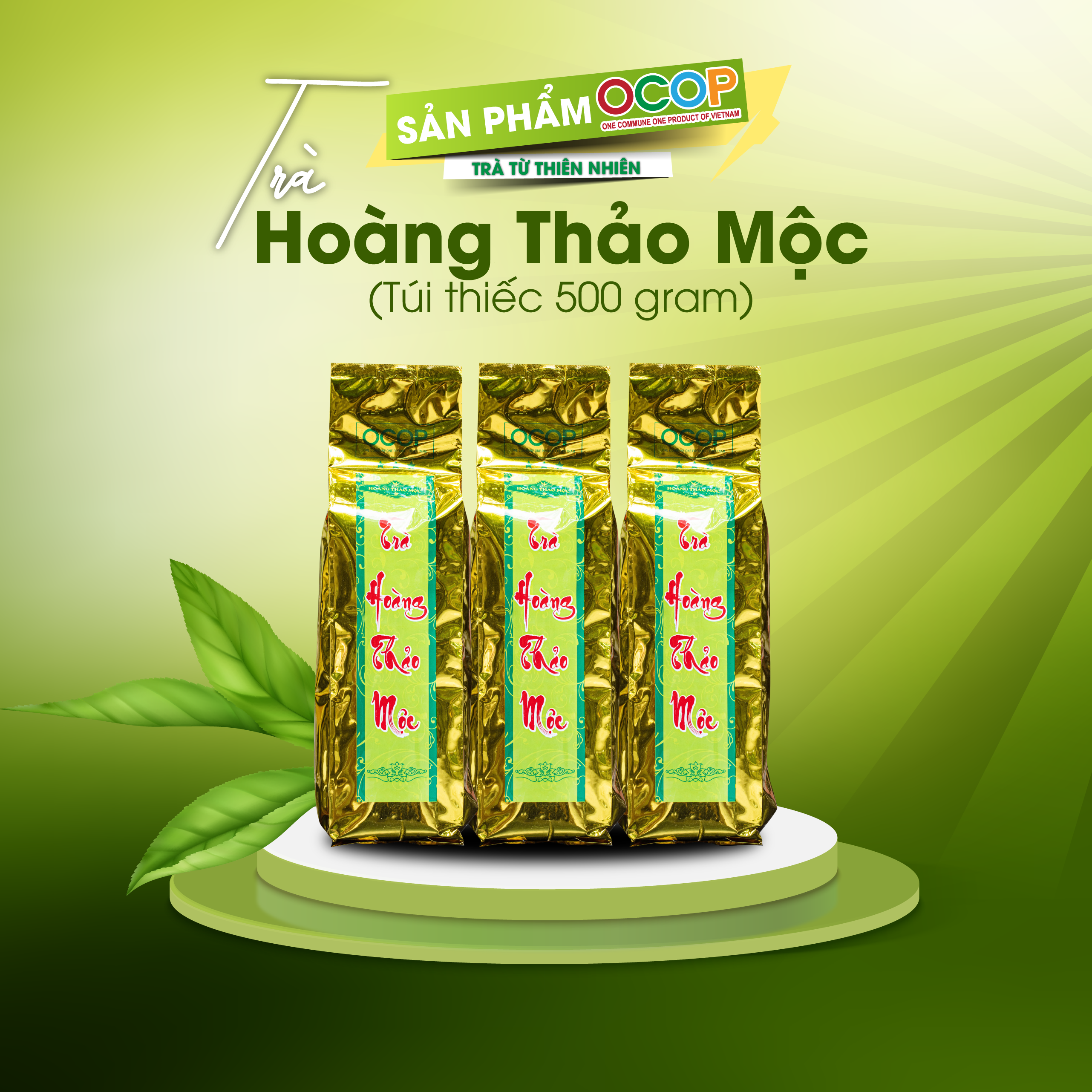Trà Hoàng Thảo Mộc hỗ trợ dạ dày ( túi 500g)