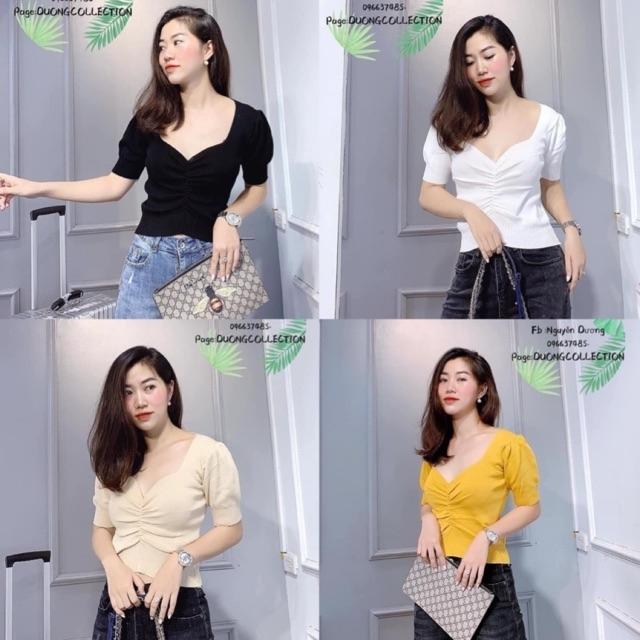 Áo thun len nhún ngực xinh