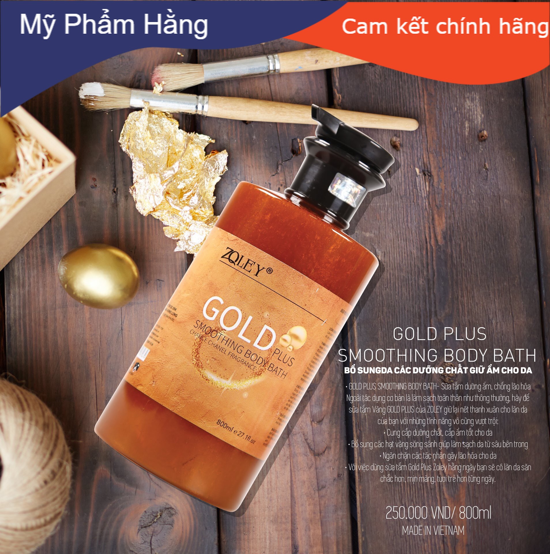 Sữa tắm GOLD PLUS Zoley 800ml - Chai Lớn