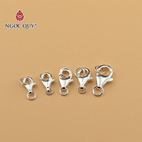 Khóa bạc móc càng cua 10x7mm - Ngọc Qúy Gemstones