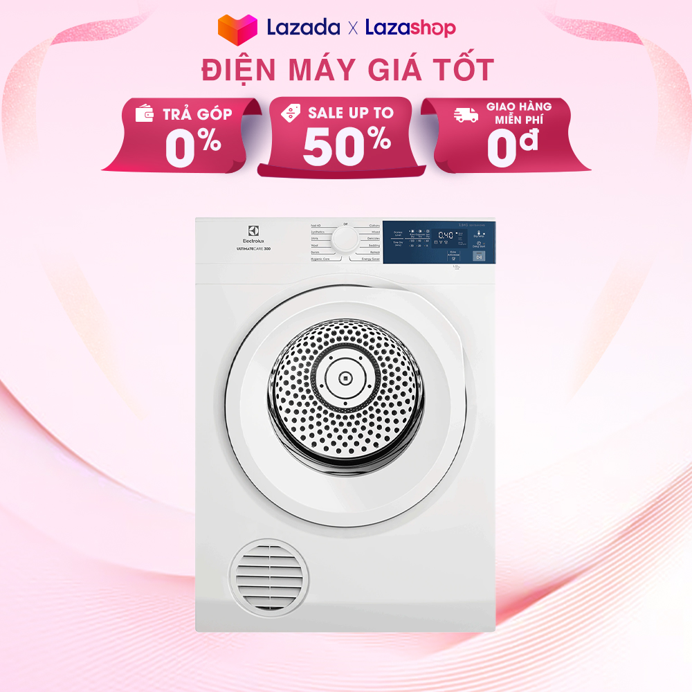 [Giao tại HCM] Máy sấy thông hơi Electrolux 8.5 kg EDV854J3WB