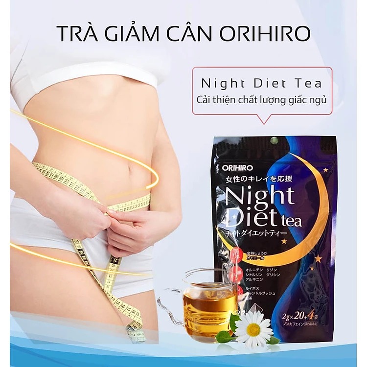 Trà Giảm Cân Night Diet Tea Orihiro Nhật Bản ( Loại 24 gói)