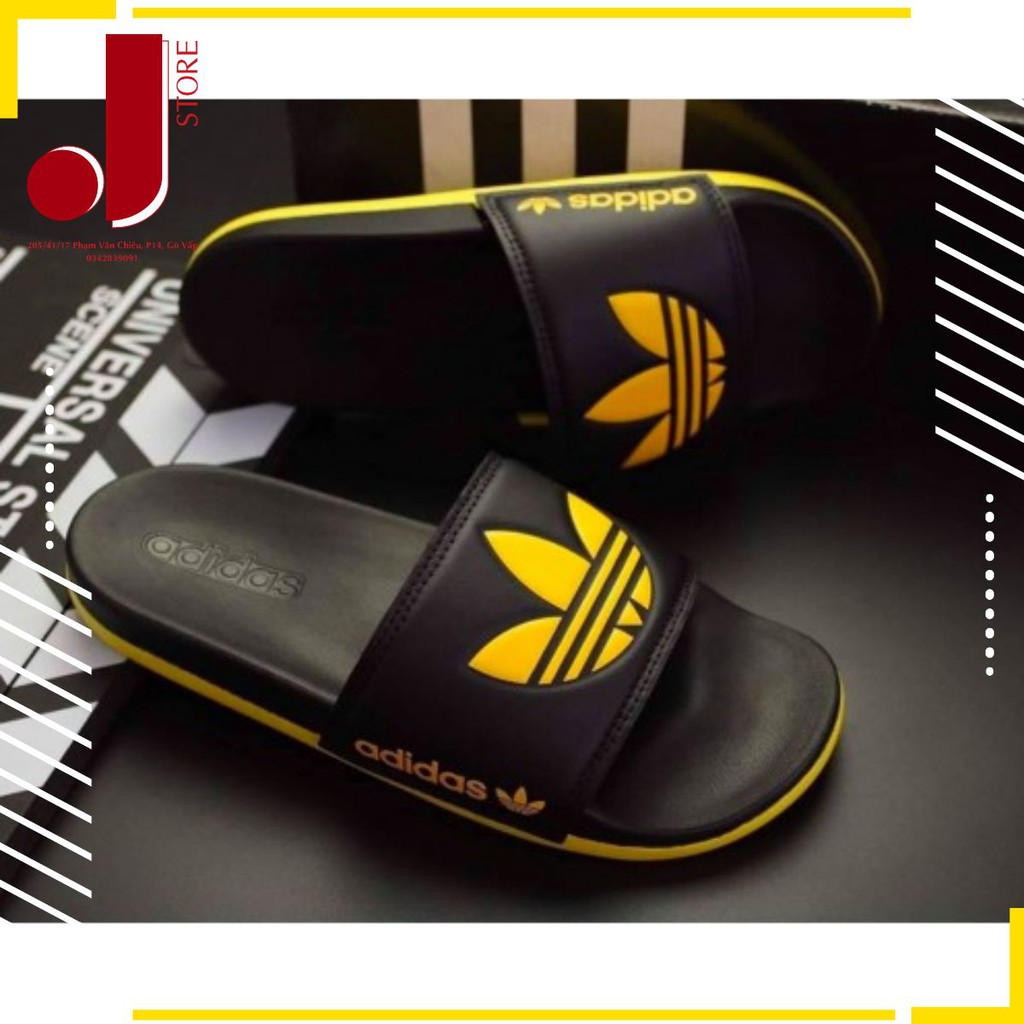 Dép adidas quai ngang plus bông lúa vàng