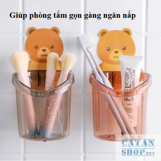Cup container Cup toothbrush toothpaste wall stickers bear shape cute, cup wall stickers home bathroom cute bear gd442-lygau