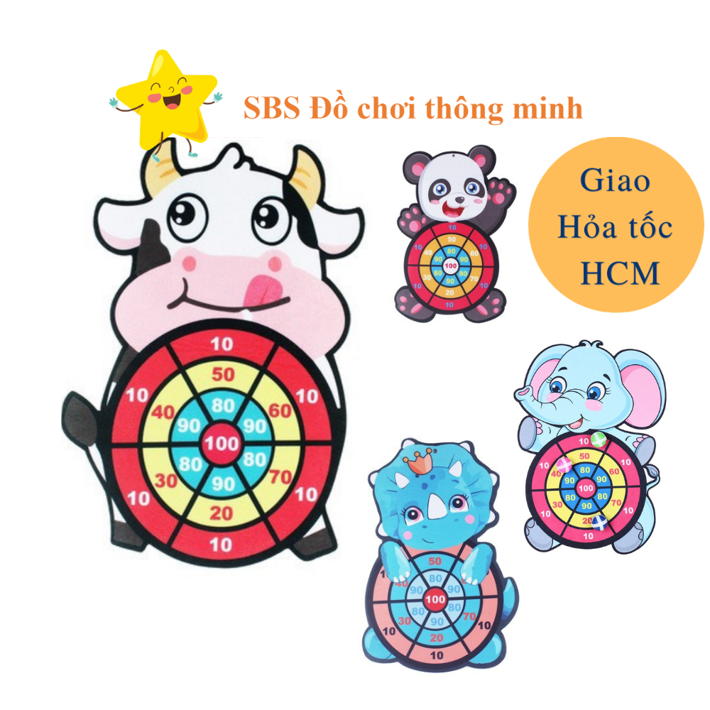 Đồ chơi phi tiêu, ném bóng dính hình con vật dễ thương
