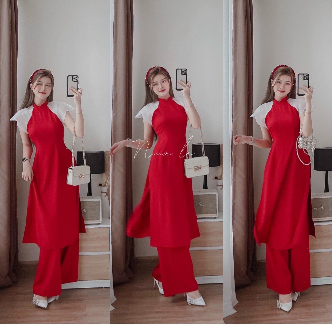 SÉT CÁCH TÂN LỤA 100D PHỐI TAY TƠ DỊU DÀNG SIÊU XINH SSMSDX366