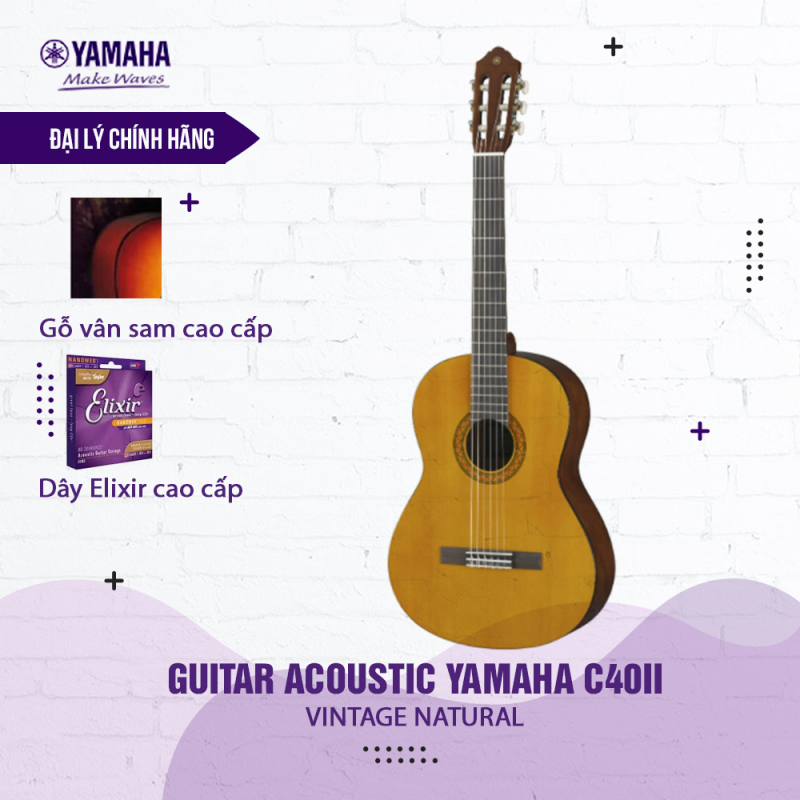 Đàn Classic Guitar Yamaha C40II/C40MII - Đàn guitar chính hãng được Yamaha phân phối ( Tặng bộ dây Elixir + Bảo hành 12 tháng )