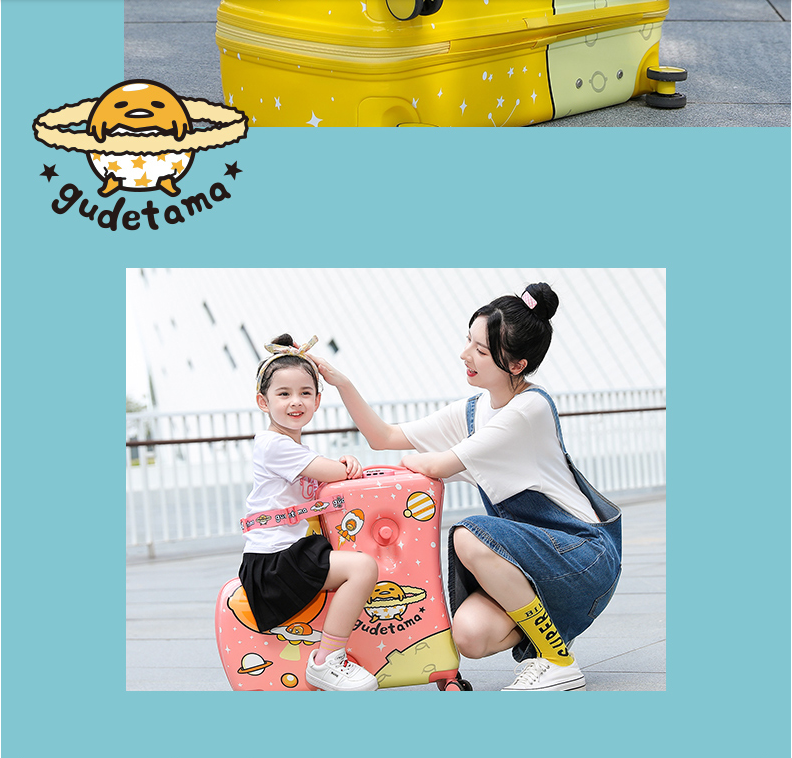 Vali B.Duck có ghế ngồi cho bé size 20-24 ( Phiên bản đĩa bay trứng vỡ hồng)