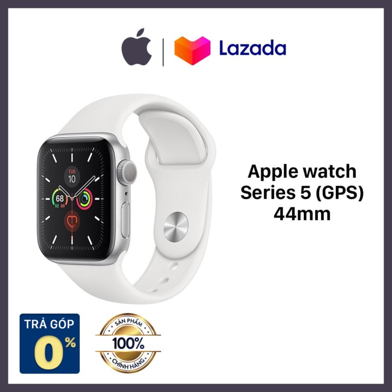 [TRẢ GÓP 0% - HÀNG CHÍNH HÃNG VN/A] Apple Watch Series 5 - dây cao su 44mm , viền nhôm, GPS l MWVF2VN/A - MWVD2VN/A
