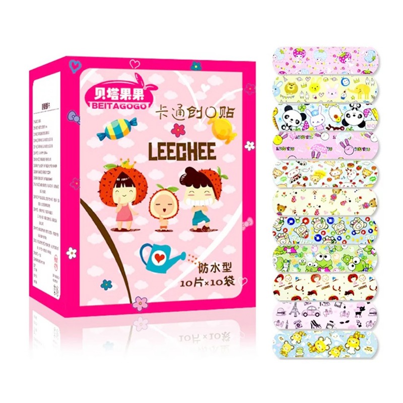 - Hộp 100 miếng băng keo cá nhân hình thú siêu cute - Băng cá nhân hình thú