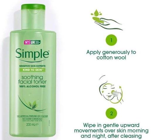 Nước Hoa Hồng Cân Bằng Da Dịu Nhẹ Simple 200ml