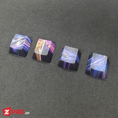 Bộ Keycap PBT Kỹ Năng Zed - Zed Skill (4 Phím)