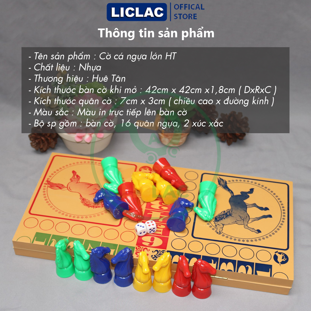 Modern board high quality plastic board insulation board horse flags with chessboard board game board set, 2 dice