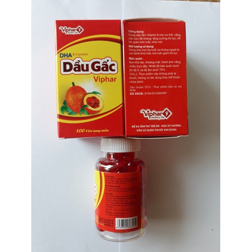Viên dầu gấc DHA Viphar - Lọ 100 viên