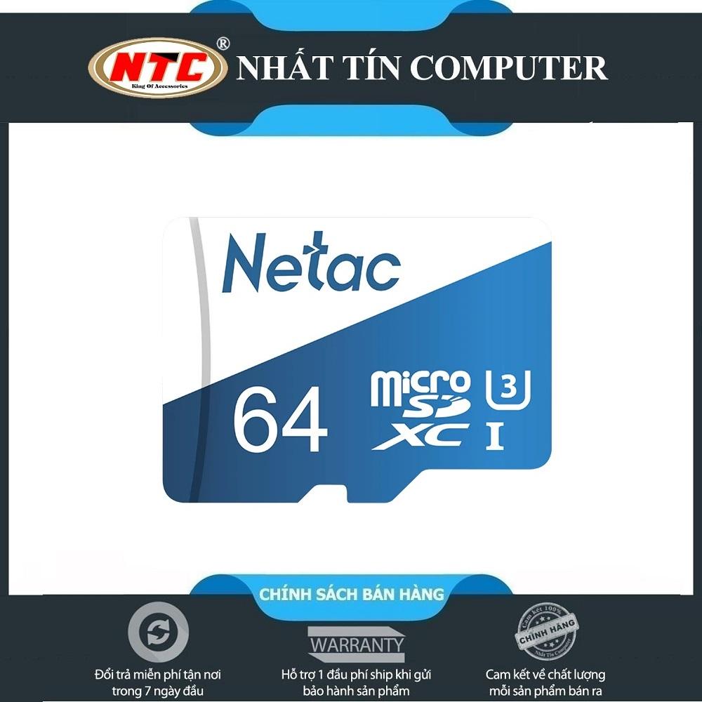 Netac 64GB U3 4K 100 MB/s microSDXC-non box (Blue White) for computer