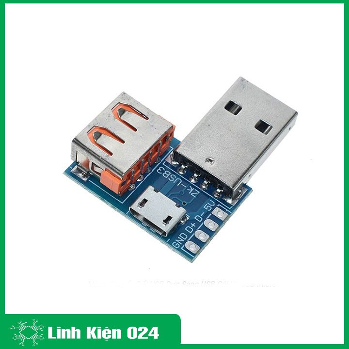 Mạch chuyển đổi usb đực sang usb cái và usb micro