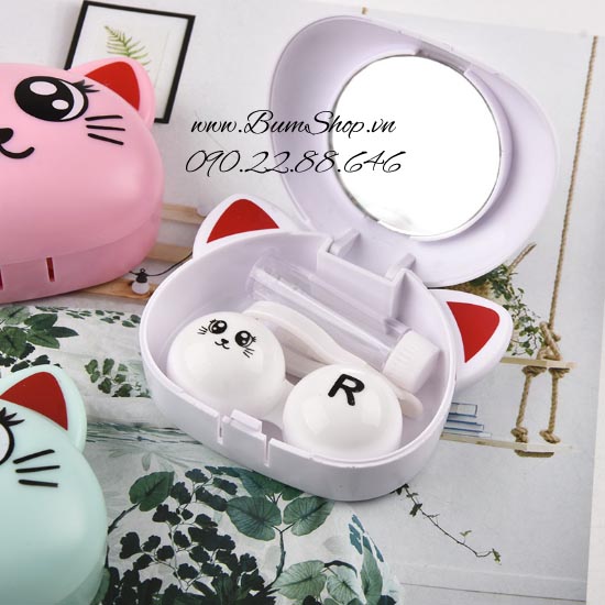 Khay đựng lens mèo mắt to long lanh