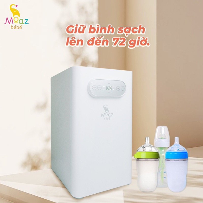[Tặng balo voi] Máy rửa bình sữa và tiệt trùng Moaz bé bé mb-035