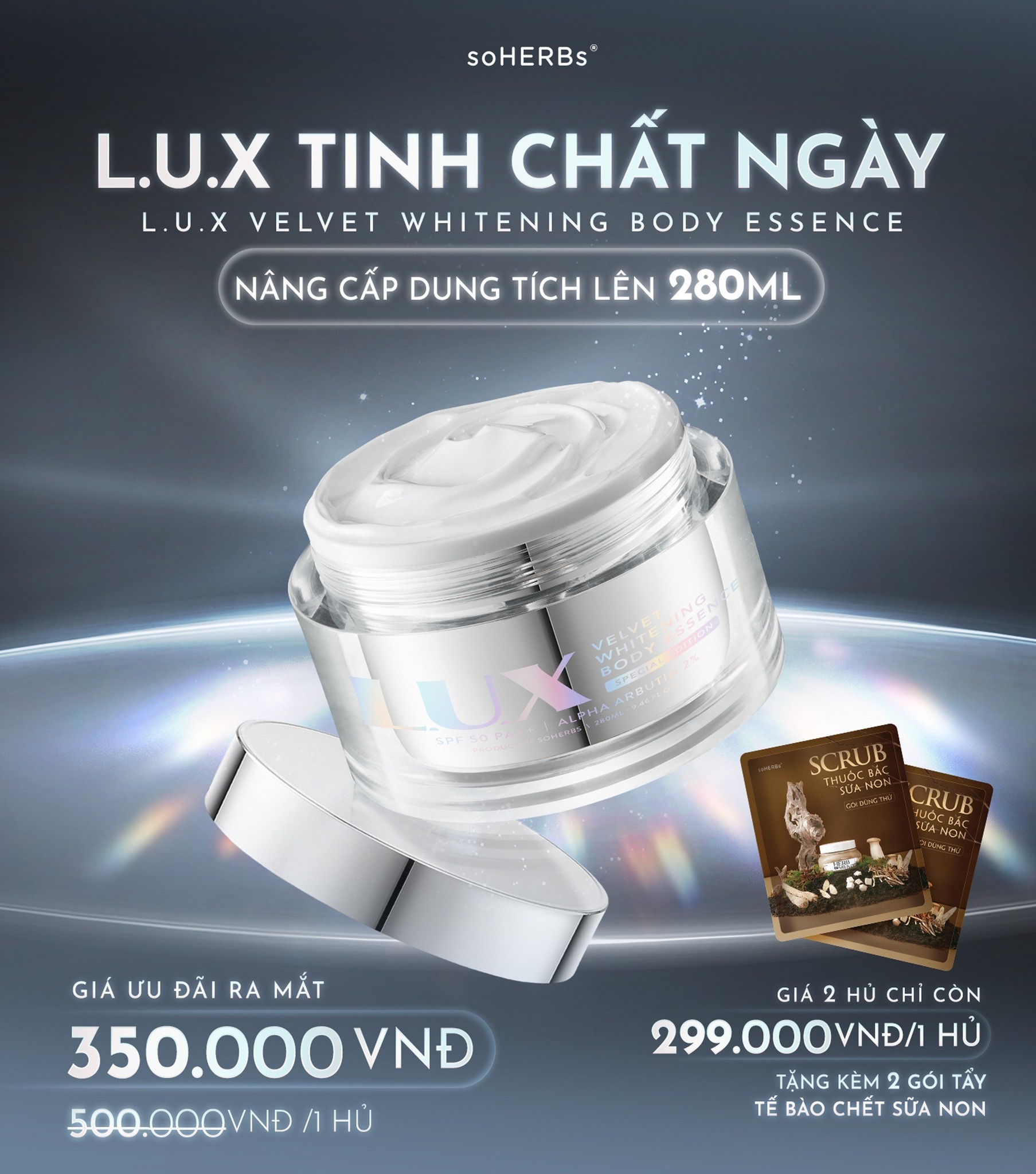 KEM TRẮNG DA DƯỠNG ẨM  BODY LUX SOHERBS