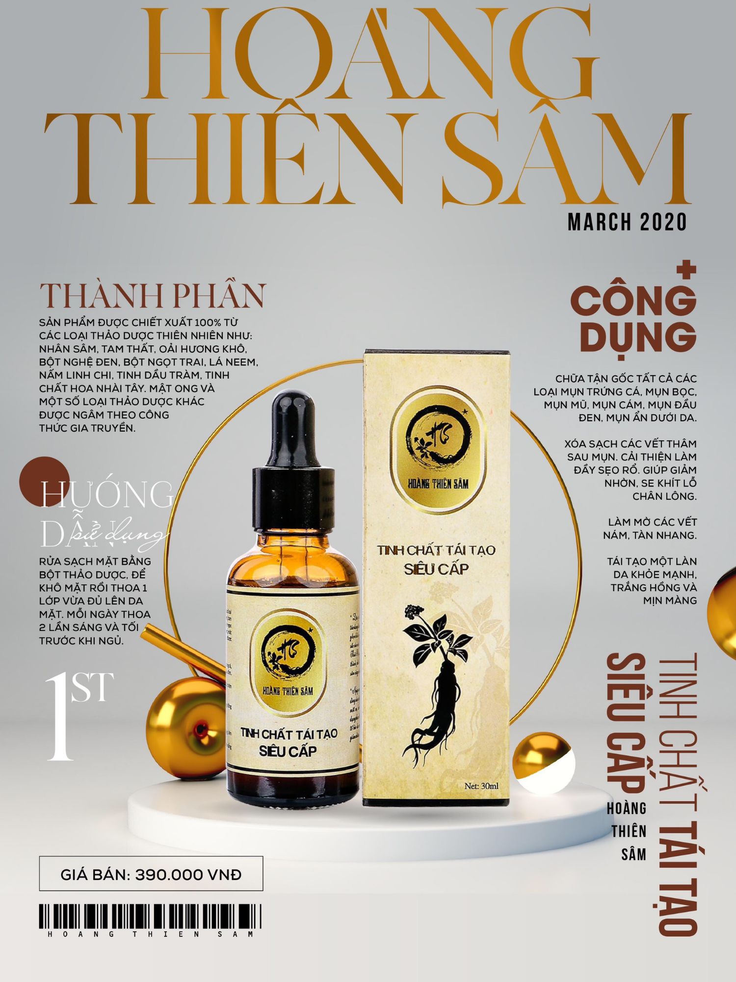 COMBO Tái Tạo Hoàng Thiên Sâm