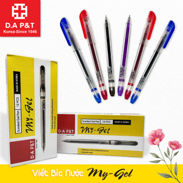 Combo 4 cây bút gel DongA Hàn Quốc My-gel (màu xanh/ tím)
