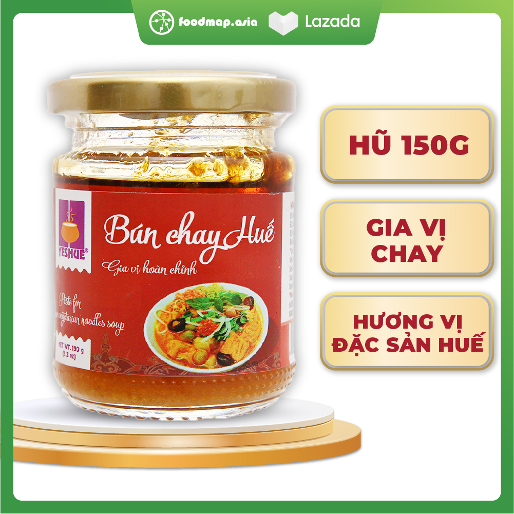 Gia Vị Hoàn Chỉnh Bún Bò Huế Chay - Hũ 150g - YesHue - Foodmap