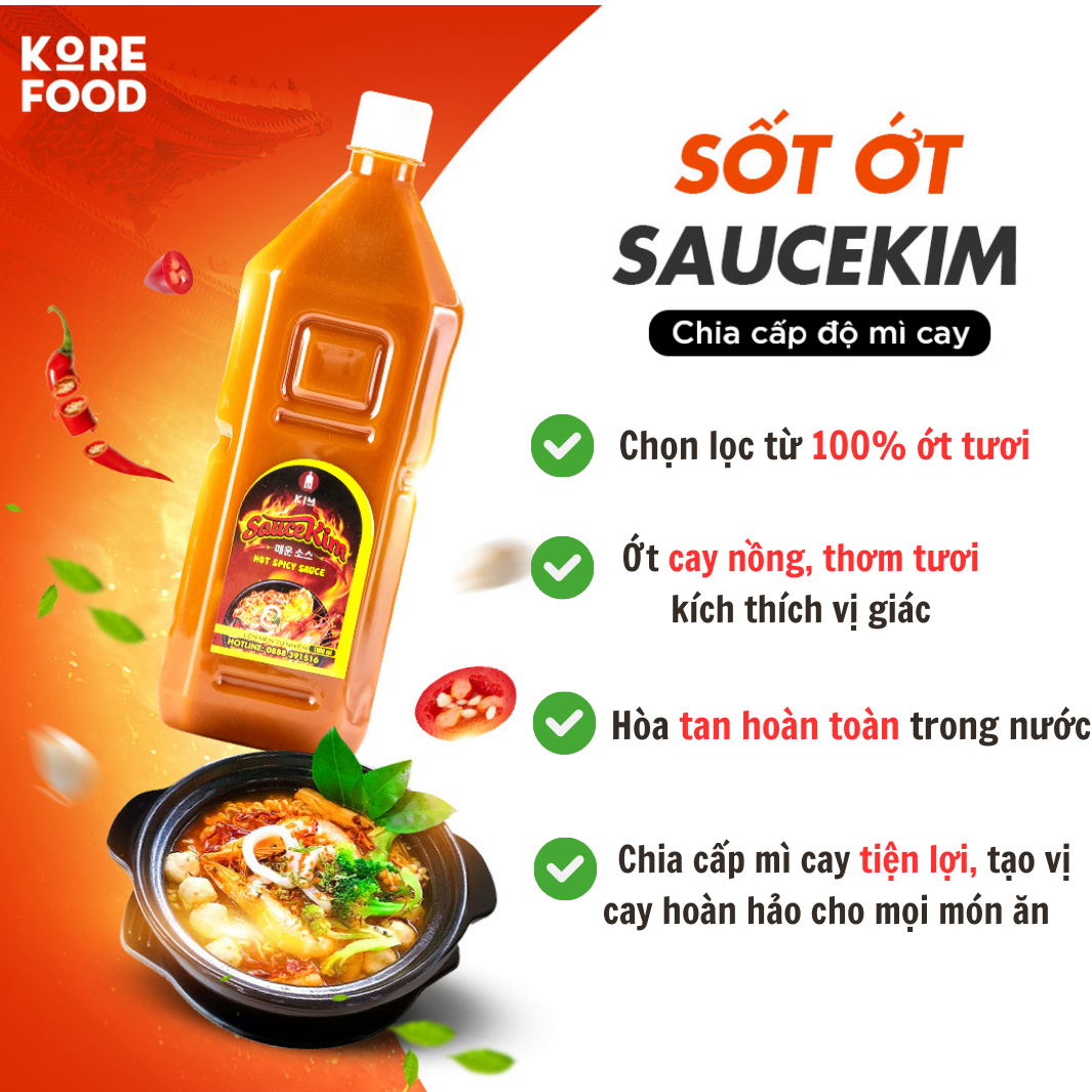 SỐT ỚT TẠO CẤP ĐỘ MÌ CAY HÀN QUỐC SAUCEKIM