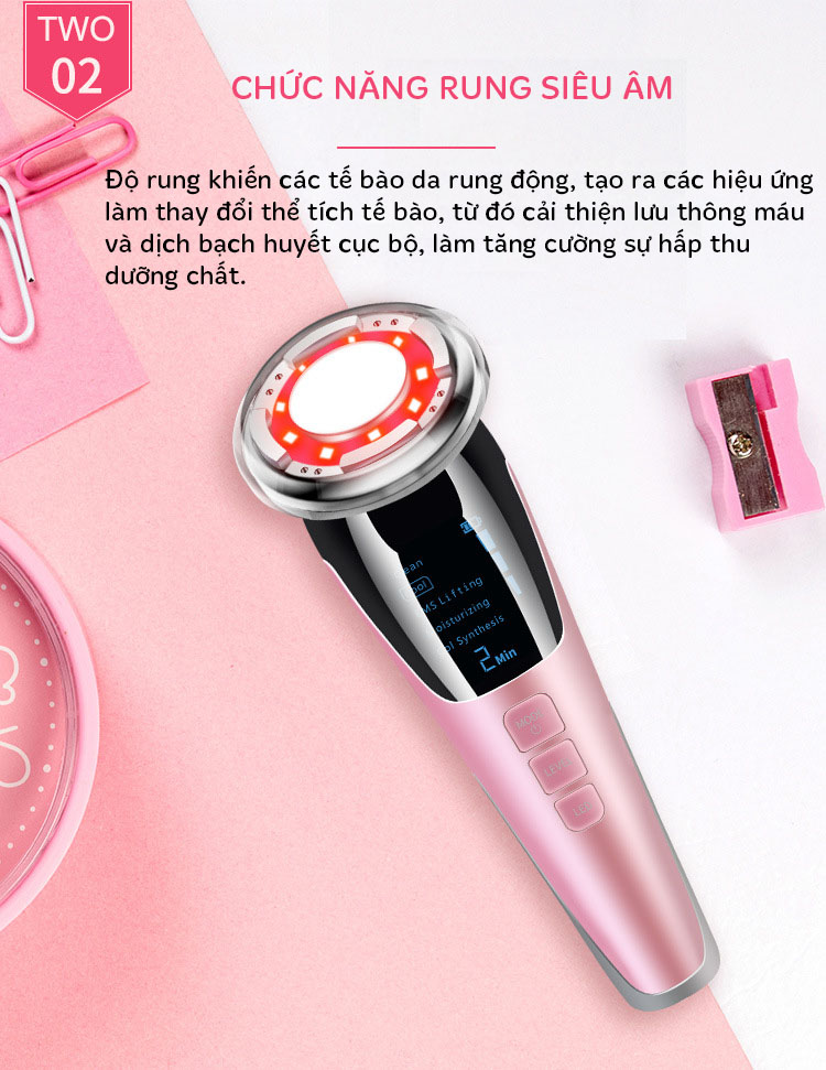 [HCM]Máy Đẩy Tinh Chất Búa Nóng Lạnh Điện Di Đa Chức Năng Chăm Sóc Da Mặt D818-Thế Hệ Mới 2021